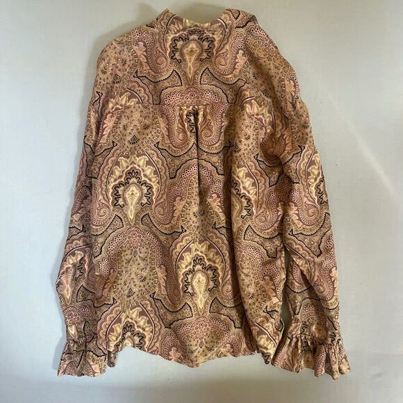 Vintage 100% Silk Long Sleeve Lightweight Top – Elegant & Classic - Picture 6 of 6
